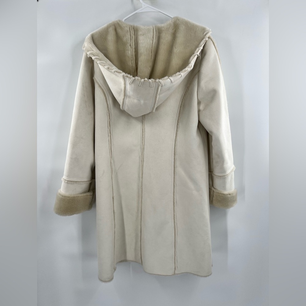 Coldwater Creek white faux leather jacket size M - Picture 8 of 9